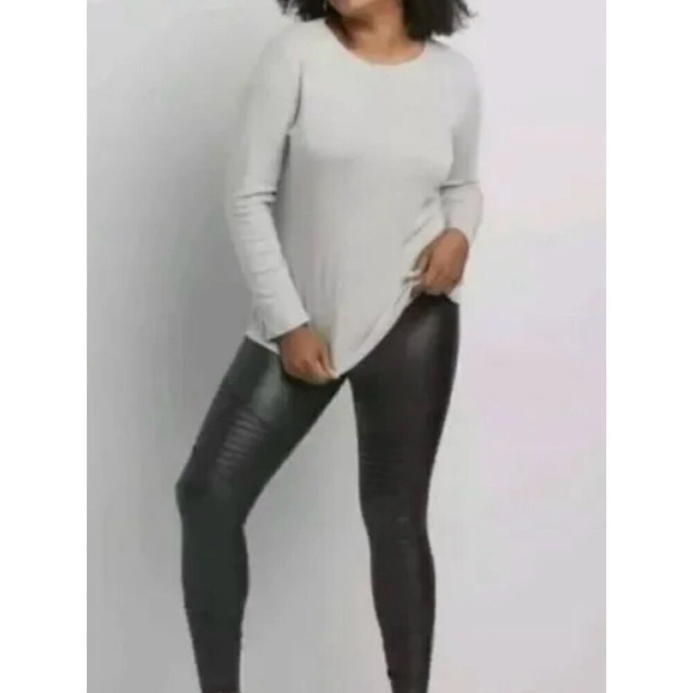 Livi Active Black Faux-Leather Leggings 18/20